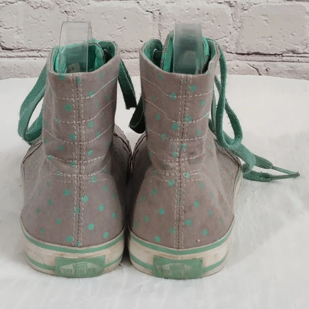 Vans girls grey polkadot hi-tops
